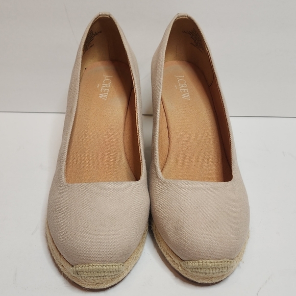 J. Crew Canvas espadrille wedges in Flax. Women's size 8.5. - Picture 12 of 16